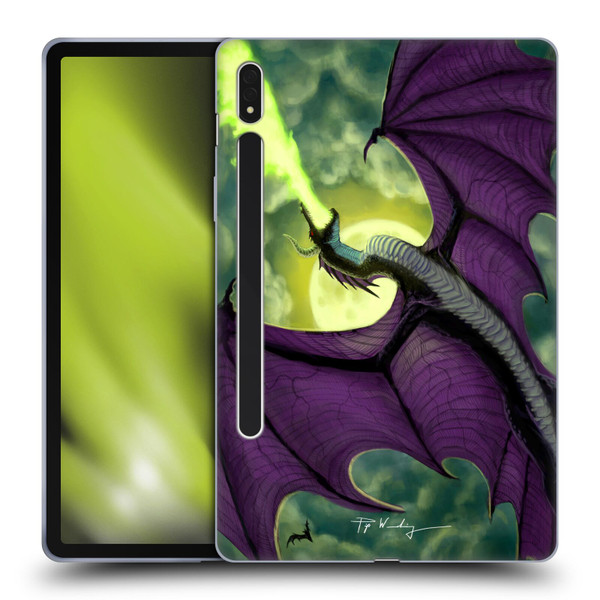 Piya Wannachaiwong Black Dragons Full Moon Soft Gel Case for Samsung Galaxy Tab S8