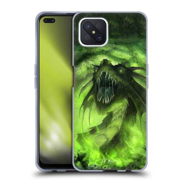 Piya Wannachaiwong Black Dragons Among Skulls Soft Gel Case for OPPO Reno4 Z 5G