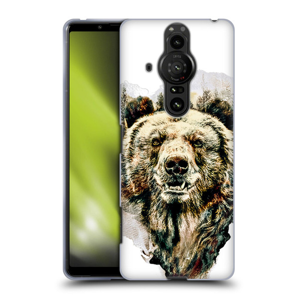 Riza Peker Animals Bear Soft Gel Case for Sony Xperia Pro-I