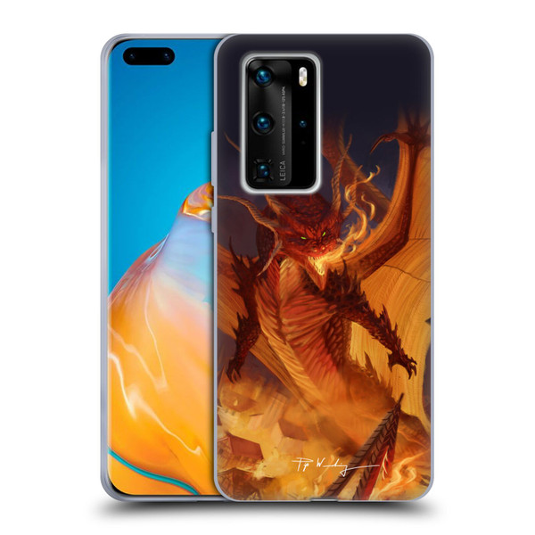 Piya Wannachaiwong Dragons Of Fire Dragonfire Soft Gel Case for Huawei P40 Pro / P40 Pro Plus 5G