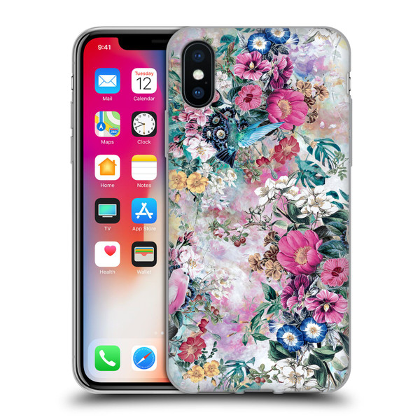 Riza Peker Florals Birds Soft Gel Case for Apple iPhone X / iPhone XS