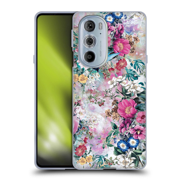Riza Peker Florals Birds Soft Gel Case for Motorola Edge X30