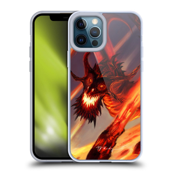 Piya Wannachaiwong Dragons Of Fire Soar Soft Gel Case for Apple iPhone 12 Pro Max