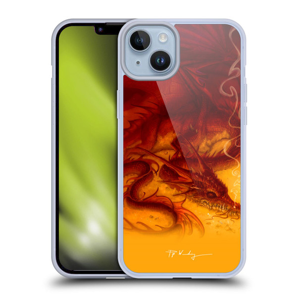 Piya Wannachaiwong Dragons Of Fire Treasure Soft Gel Case for Apple iPhone 14 Plus