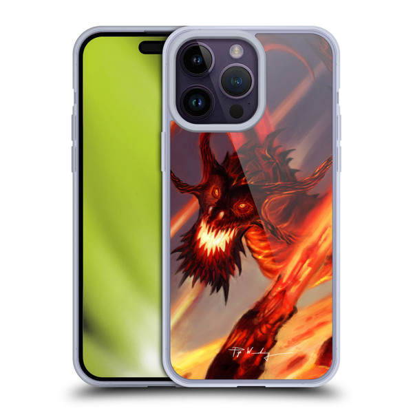 Piya Wannachaiwong Dragons Of Fire Soar Soft Gel Case for Apple iPhone 14 Pro Max