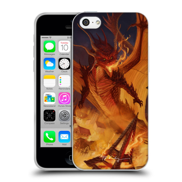 Piya Wannachaiwong Dragons Of Fire Dragonfire Soft Gel Case for Apple iPhone 5c