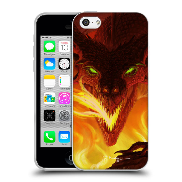 Piya Wannachaiwong Dragons Of Fire Glare Soft Gel Case for Apple iPhone 5c