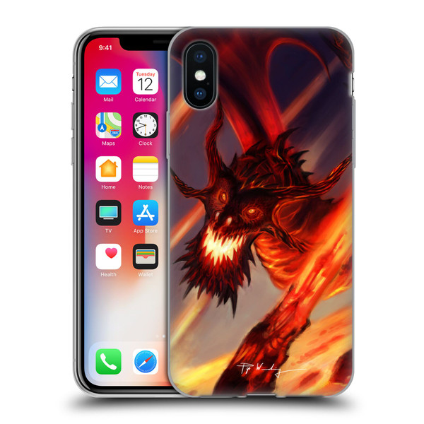 Piya Wannachaiwong Dragons Of Fire Soar Soft Gel Case for Apple iPhone X / iPhone XS