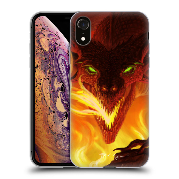 Piya Wannachaiwong Dragons Of Fire Glare Soft Gel Case for Apple iPhone XR