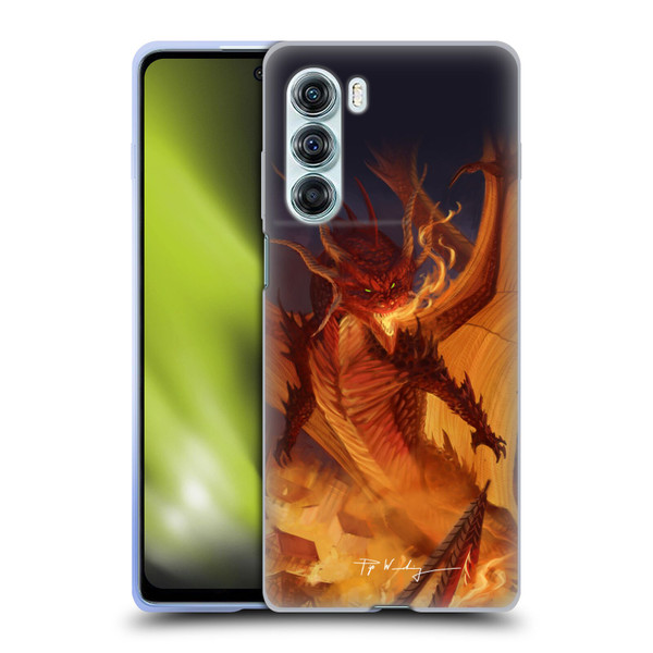 Piya Wannachaiwong Dragons Of Fire Dragonfire Soft Gel Case for Motorola Edge S30 / Moto G200 5G