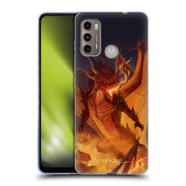 Piya Wannachaiwong Dragons Of Fire Dragonfire Soft Gel Case for Motorola Moto G60 / Moto G40 Fusion