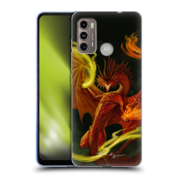 Piya Wannachaiwong Dragons Of Fire Magical Soft Gel Case for Motorola Moto G60 / Moto G40 Fusion