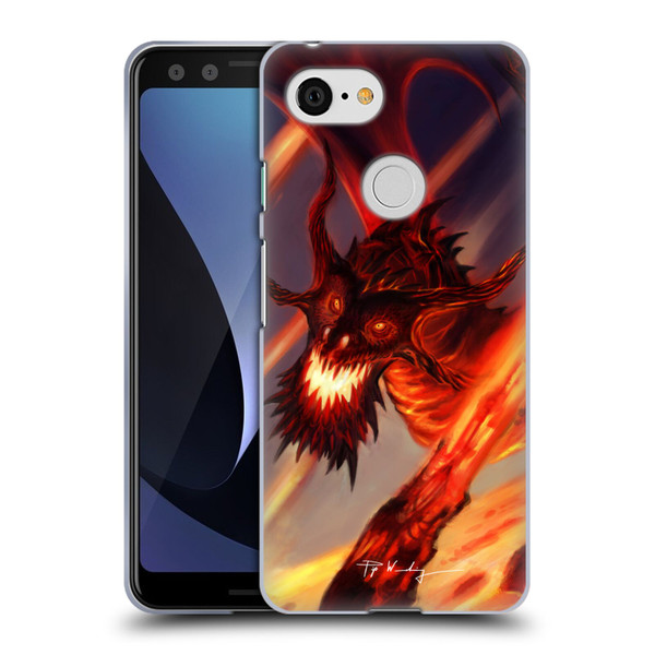 Piya Wannachaiwong Dragons Of Fire Soar Soft Gel Case for Google Pixel 3