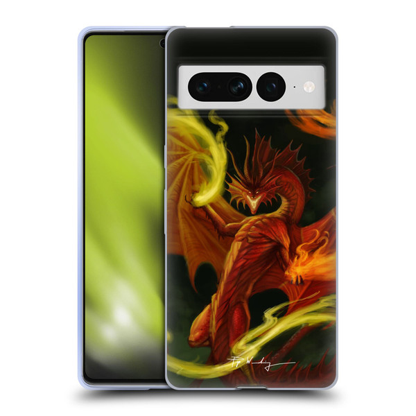 Piya Wannachaiwong Dragons Of Fire Magical Soft Gel Case for Google Pixel 7 Pro