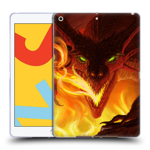 Piya Wannachaiwong Dragons Of Fire Glare Soft Gel Case for Apple iPad 10.2 2019/2020/2021