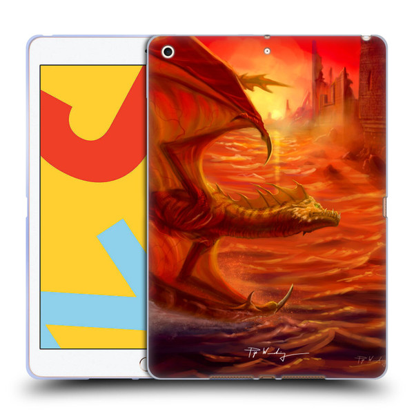 Piya Wannachaiwong Dragons Of Fire Lakeside Soft Gel Case for Apple iPad 10.2 2019/2020/2021