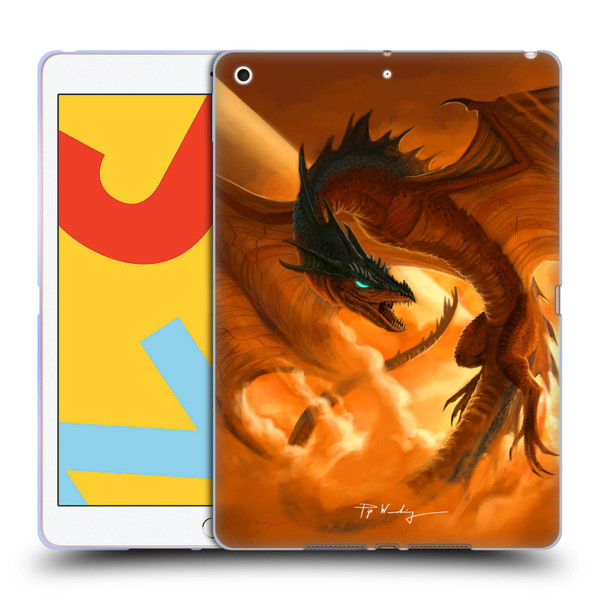 Piya Wannachaiwong Dragons Of Fire Sunrise Soft Gel Case for Apple iPad 10.2 2019/2020/2021