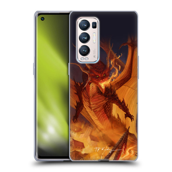 Piya Wannachaiwong Dragons Of Fire Dragonfire Soft Gel Case for OPPO Find X3 Neo / Reno5 Pro+ 5G