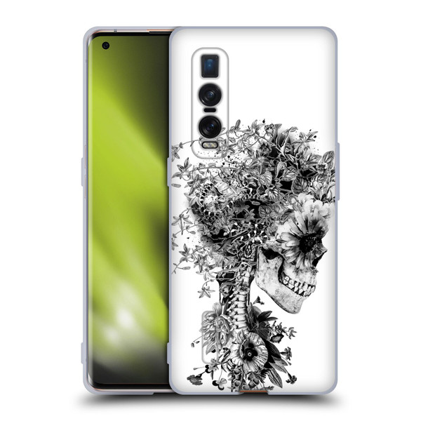 Riza Peker Skulls 6 Black And White Soft Gel Case for OPPO Find X2 Pro 5G