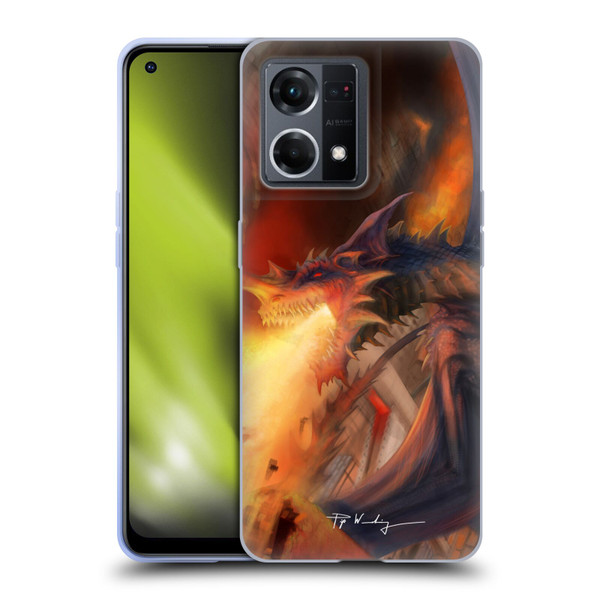 Piya Wannachaiwong Dragons Of Fire Blast Soft Gel Case for OPPO Reno8 4G