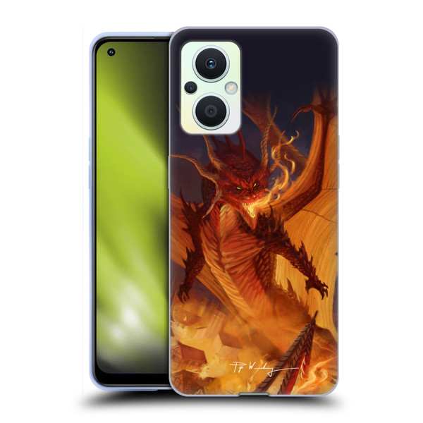 Piya Wannachaiwong Dragons Of Fire Dragonfire Soft Gel Case for OPPO Reno8 Lite