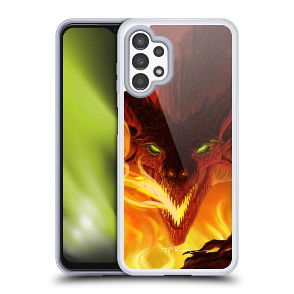 Piya Wannachaiwong Dragons Of Fire Glare Soft Gel Case for Samsung Galaxy A13 (2022)