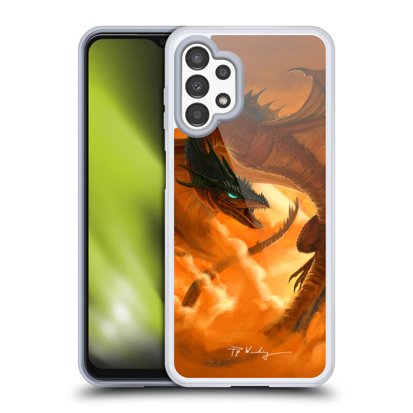Piya Wannachaiwong Dragons Of Fire Sunrise Soft Gel Case for Samsung Galaxy A13 (2022)
