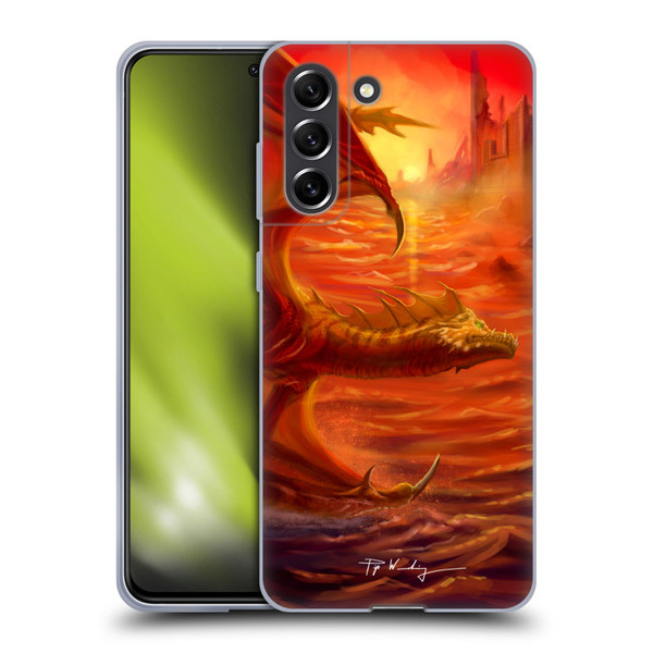 Piya Wannachaiwong Dragons Of Fire Lakeside Soft Gel Case for Samsung Galaxy S21 FE 5G