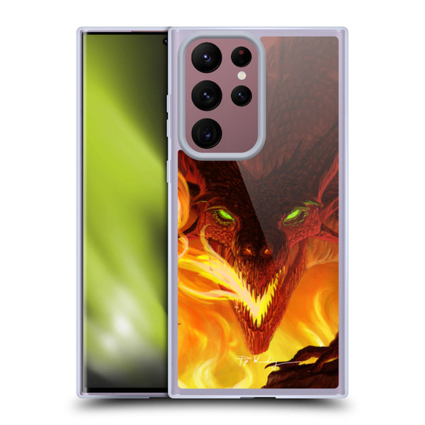 Piya Wannachaiwong Dragons Of Fire Glare Soft Gel Case for Samsung Galaxy S22 Ultra 5G