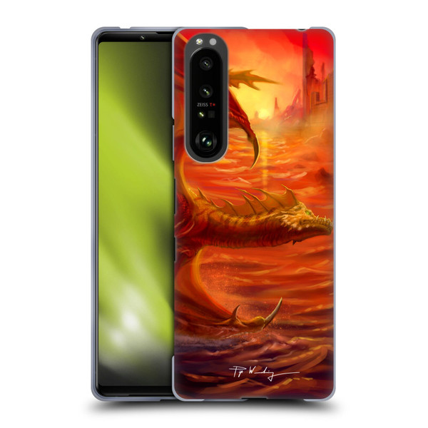 Piya Wannachaiwong Dragons Of Fire Lakeside Soft Gel Case for Sony Xperia 1 III