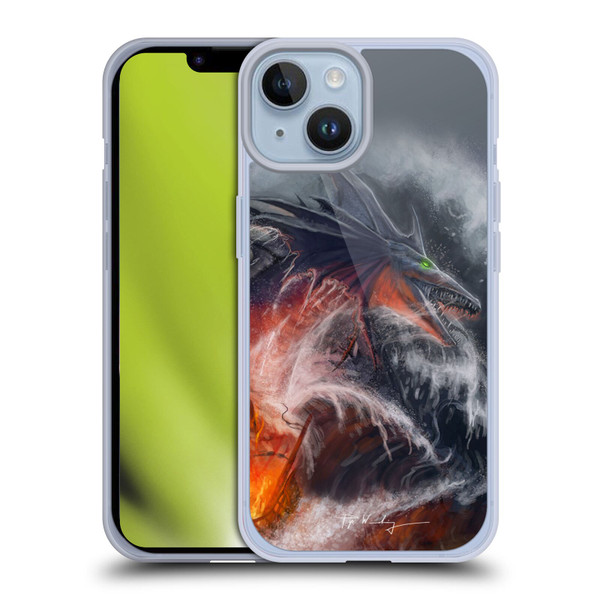 Piya Wannachaiwong Dragons Of Sea And Storms Sea Fire Dragon Soft Gel Case for Apple iPhone 14