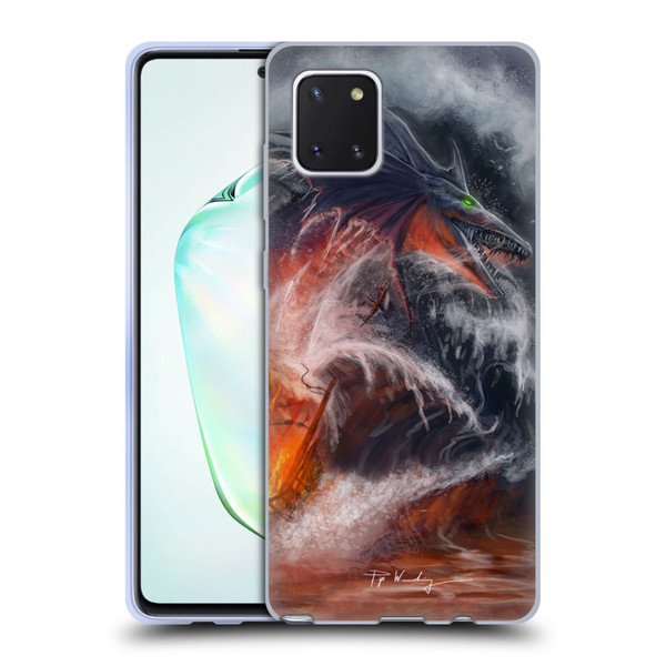 Piya Wannachaiwong Dragons Of Sea And Storms Sea Fire Dragon Soft Gel Case for Samsung Galaxy Note10 Lite