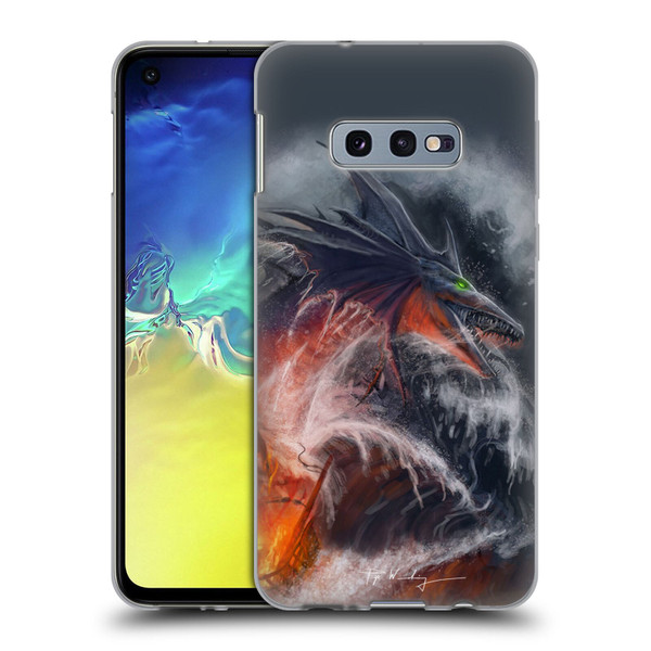 Piya Wannachaiwong Dragons Of Sea And Storms Sea Fire Dragon Soft Gel Case for Samsung Galaxy S10e