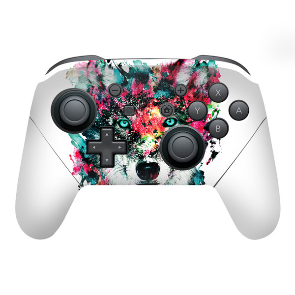 Riza Peker Art Mix Wolf Vinyl Sticker Skin Decal Cover for Nintendo Switch Pro Controller