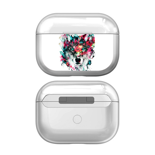 Riza Peker Artwork Wolf Clear Hard Crystal Cover Case for Apple AirPods Pro Charging Case