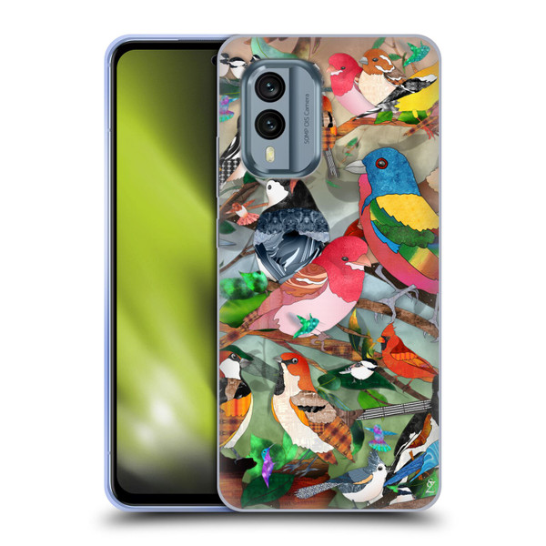 Suzan Lind Birds Medley 2 Soft Gel Case for Nokia X30