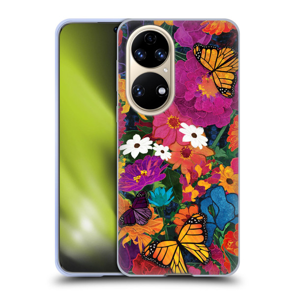 Suzan Lind Butterflies Flower Collage Soft Gel Case for Huawei P50