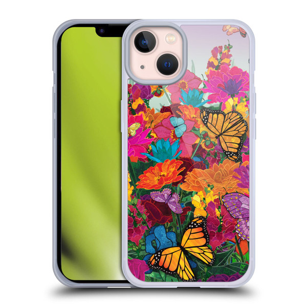 Suzan Lind Butterflies Garden Soft Gel Case for Apple iPhone 13