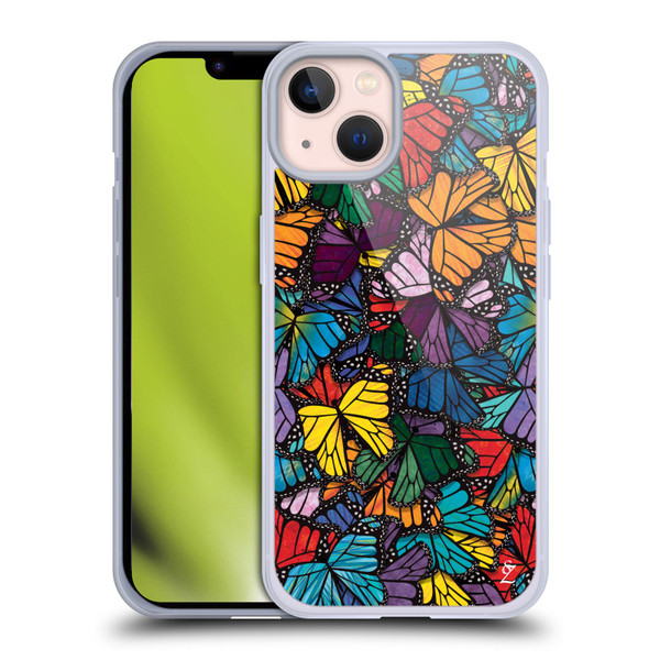Suzan Lind Butterflies Monarch Soft Gel Case for Apple iPhone 13