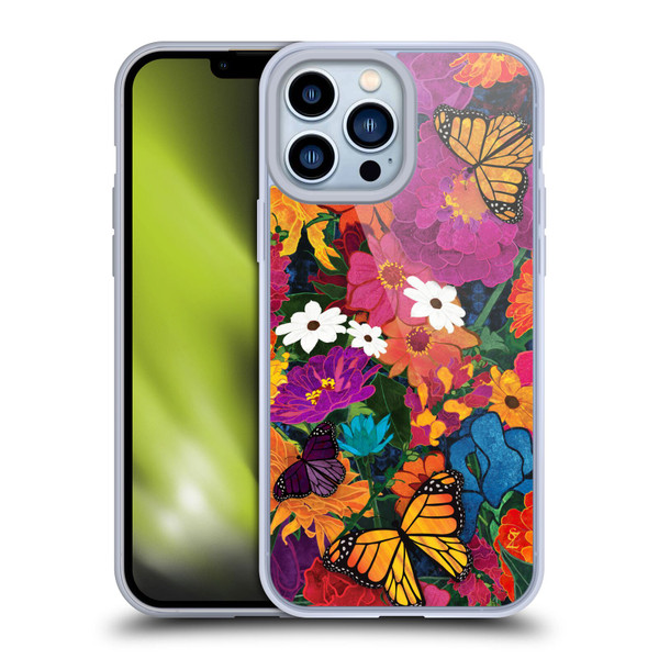 Suzan Lind Butterflies Flower Collage Soft Gel Case for Apple iPhone 13 Pro Max