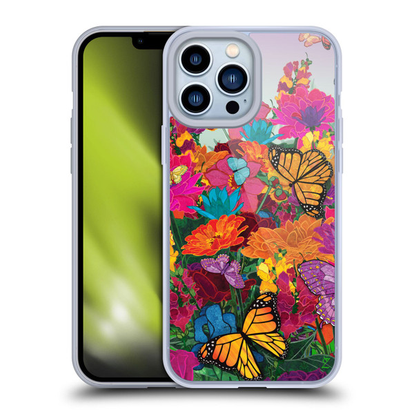 Suzan Lind Butterflies Garden Soft Gel Case for Apple iPhone 13 Pro Max