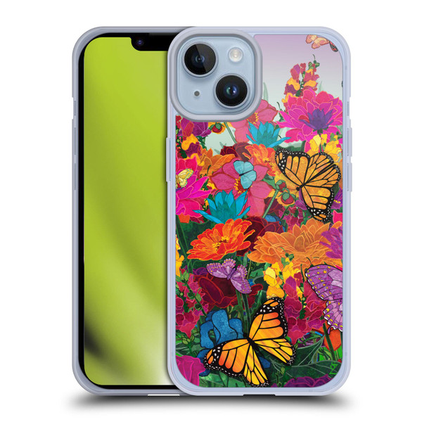 Suzan Lind Butterflies Garden Soft Gel Case for Apple iPhone 14