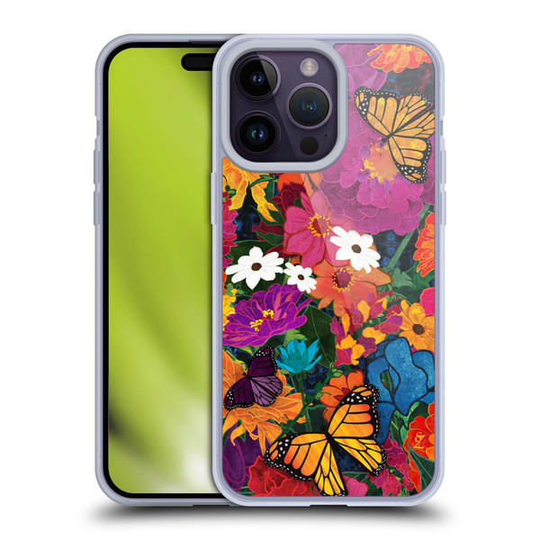 Suzan Lind Butterflies Flower Collage Soft Gel Case for Apple iPhone 14 Pro Max