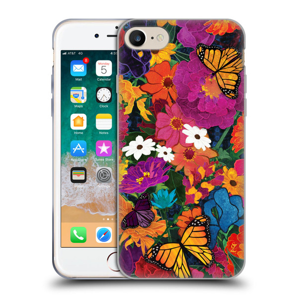 Suzan Lind Butterflies Flower Collage Soft Gel Case for Apple iPhone 7 / 8 / SE 2020 & 2022