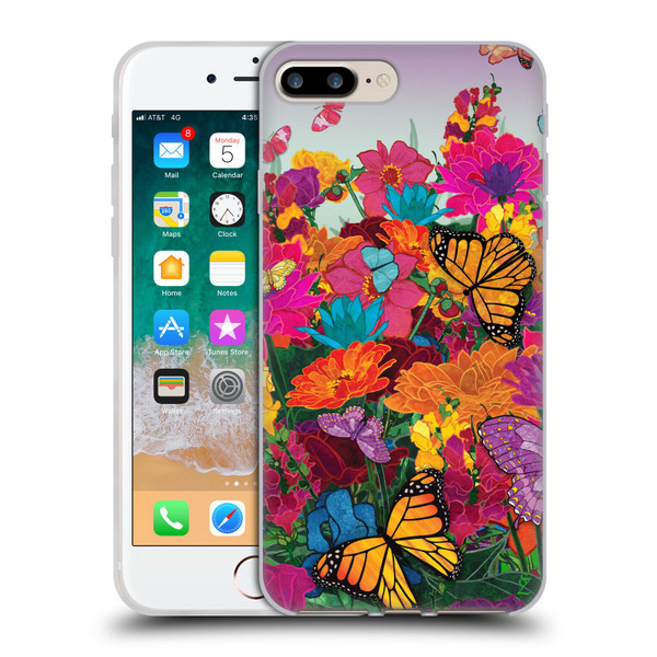 Suzan Lind Butterflies Garden Soft Gel Case for Apple iPhone 7 Plus / iPhone 8 Plus