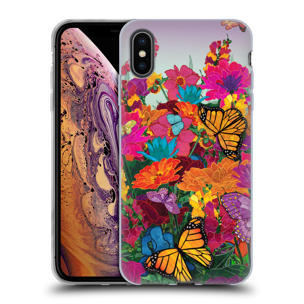 Suzan Lind Butterflies Garden Soft Gel Case for Apple iPhone XS Max
