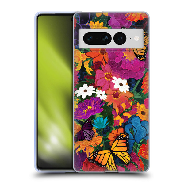 Suzan Lind Butterflies Flower Collage Soft Gel Case for Google Pixel 7 Pro