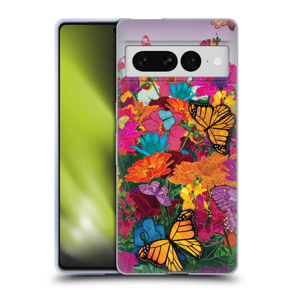 Suzan Lind Butterflies Garden Soft Gel Case for Google Pixel 7 Pro