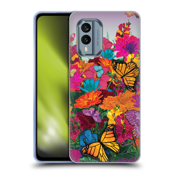 Suzan Lind Butterflies Garden Soft Gel Case for Nokia X30