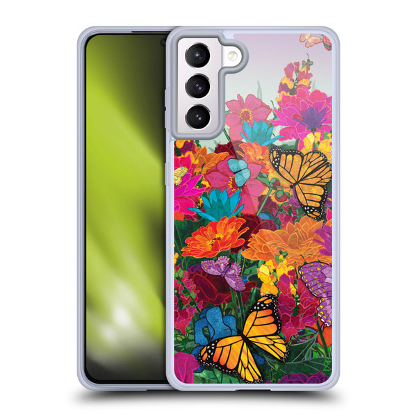 Suzan Lind Butterflies Garden Soft Gel Case for Samsung Galaxy S21+ 5G